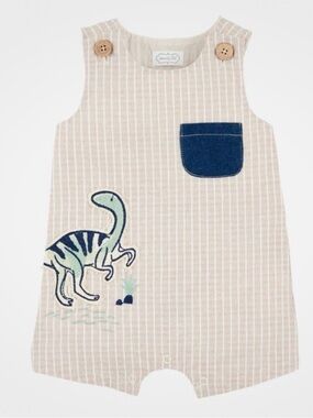 Mud Pie Baby Boys Dino Shortall Romper One Piece Size 3-6 Months